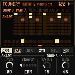 The drums editor