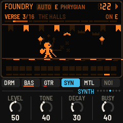 The Synth page