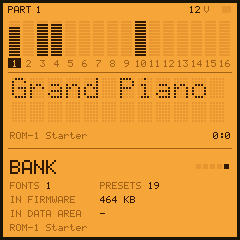 The BANK page: the fonts, the room they use