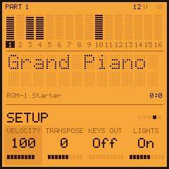 The SETUP page