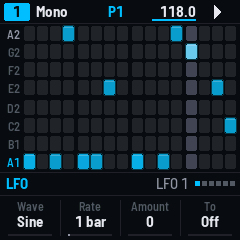 An LFO's menu